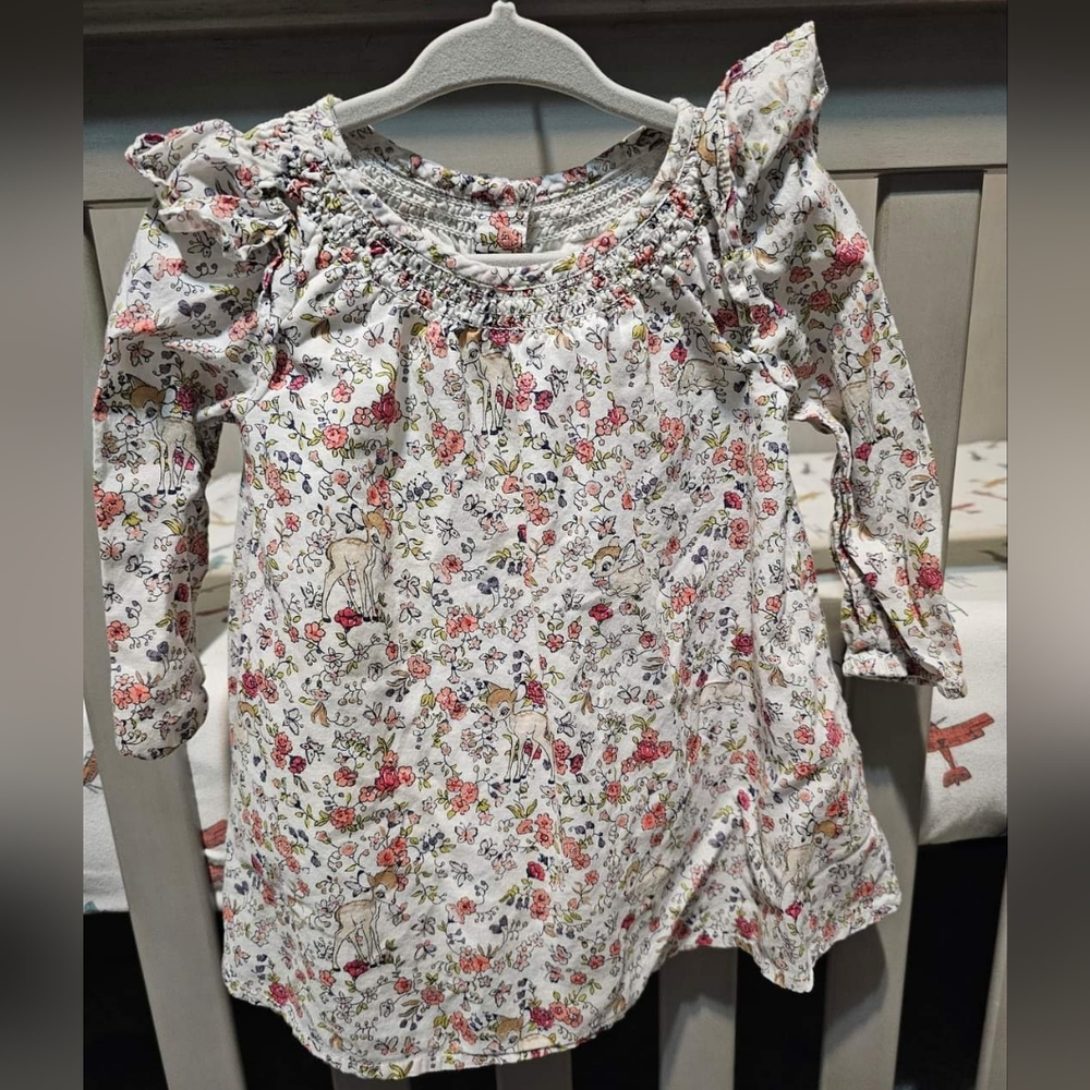 Disney baby | Ruffle Bambi dress | 6-12